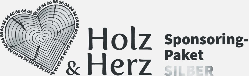 Logo für das Sponsoring-Paket Silber des Holz & Herz Motorsägen-Kunstfests in Peršlák.
